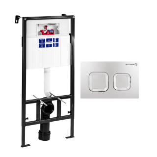 SET Инсталляция Sava Fix Slim+клавиша смыва SMART хром глянец